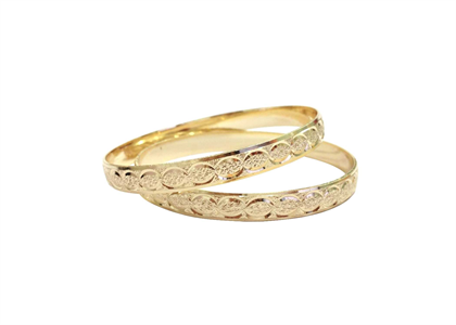 Gold Plated | Diamond Cut Bangles